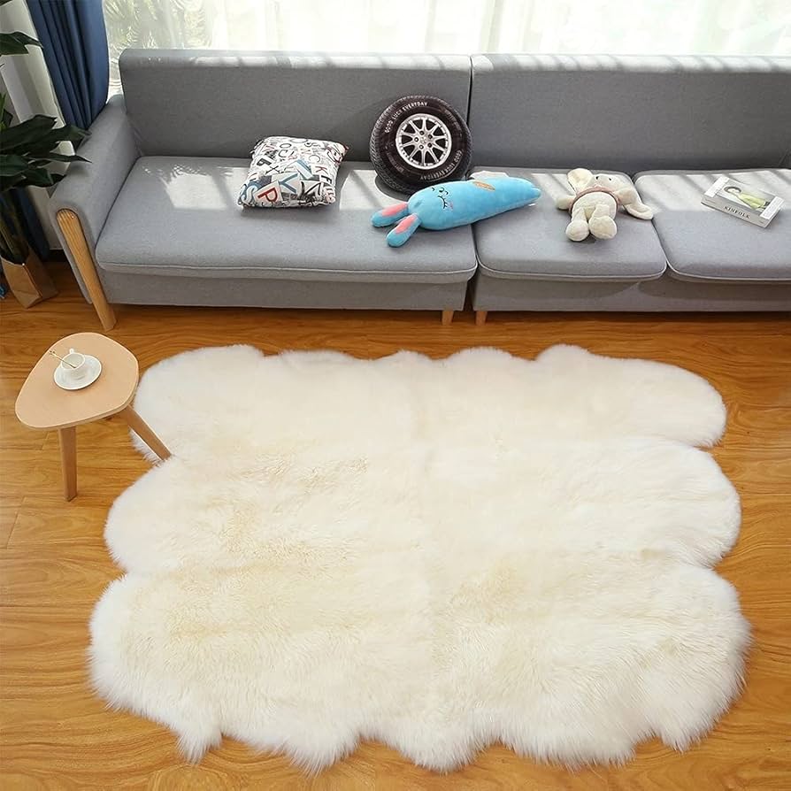 Amazon｜ムートンラグ 天然大判本物の毛皮 ラグムートン マット